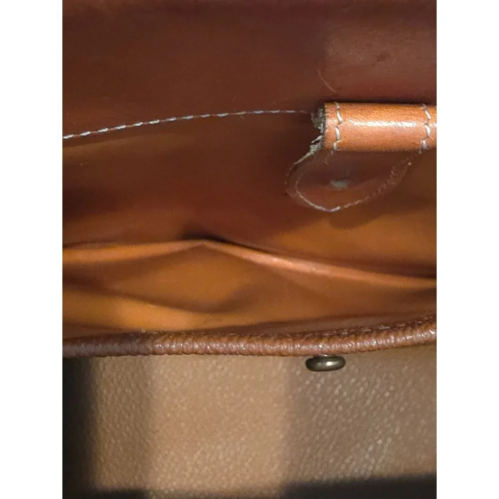 Vintage Dooney & Bourke Pebbled Leather Satchel Handbag - Made In USA - Picture 12 of 16